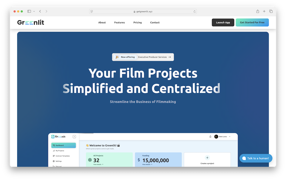 Film platform GetGreenlit.xyz aims to streamline packaging, financing, and management for creators and producers