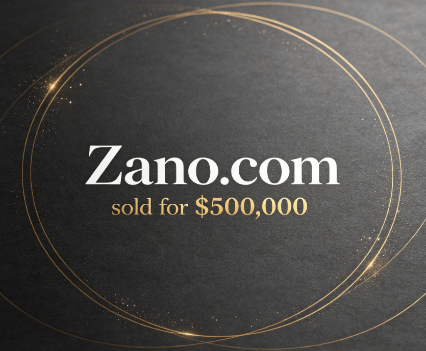 Zano.com sold for $500,000