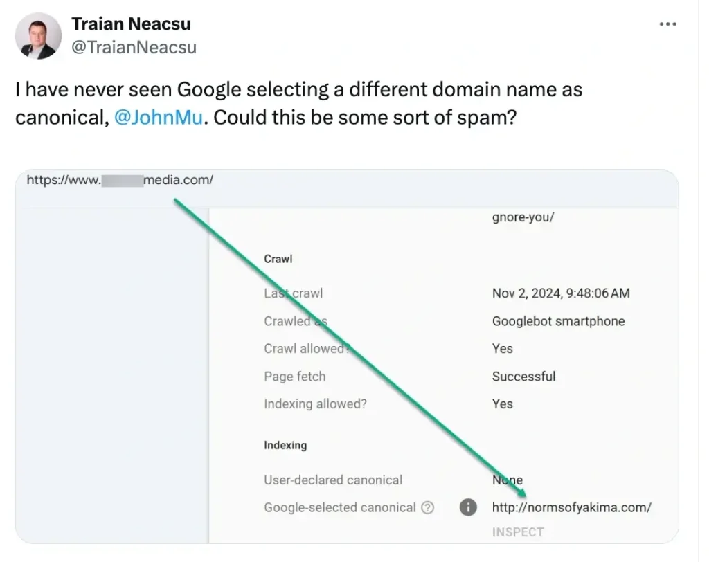 Google’s Canonical Confusion: Cases of Wrong Domain Selection Spark Concerns in the SEO Community