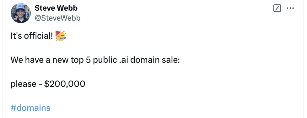 SteveWebb announced that please.ai was successfully sold on Park.io for 0,000.