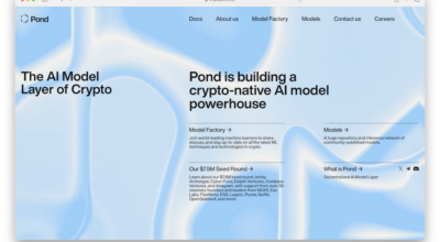 Crypto startup CryptoPond.xyz develops decentralized AI solutions for blockchain applications