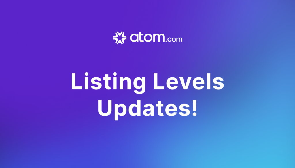 Introducing Plus: Atom’s New Listing Level for Enhanced Flexibility and Exposure!