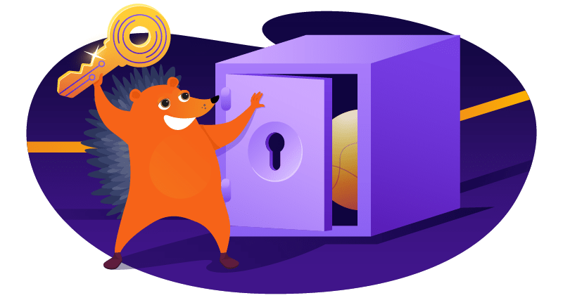 Hedgehog accessing secure Blockchain domain