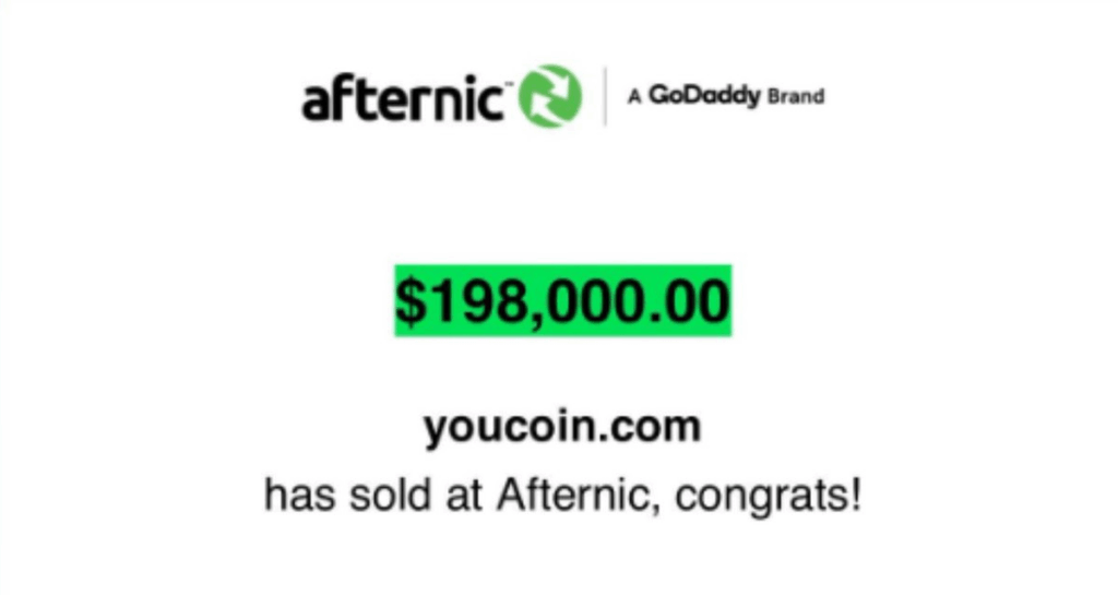 YouCoin.com Sells for 8,000 — Crypto Branding Drives Massive Domain Flip in Just 5 Months