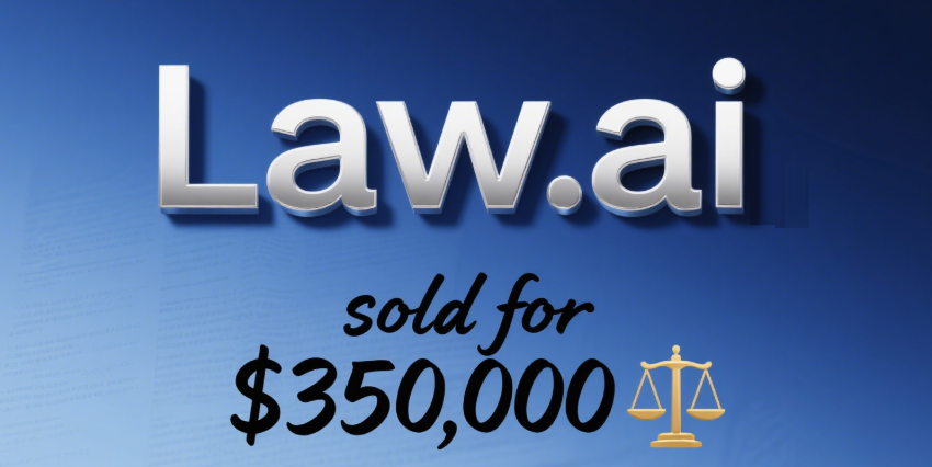 Law.ai sold for 0,000, setting a new record for the third-highest price ever paid for a .ai domain