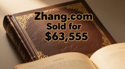 Zhang.com Sold for $63,555, Highlighting the Value of Popular Surname Domains