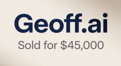 Geoff.ai Sold for $45,000 via Spaceship.com