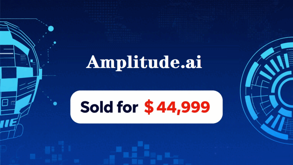 Amplitude.ai Sold for ,999, Renewing Attention to the Value of AI Domain Names