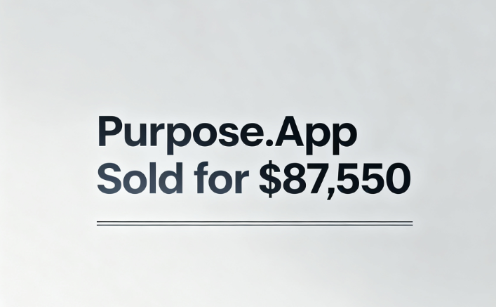 Purpose.app Sold for ,550 on .TOP Domains
