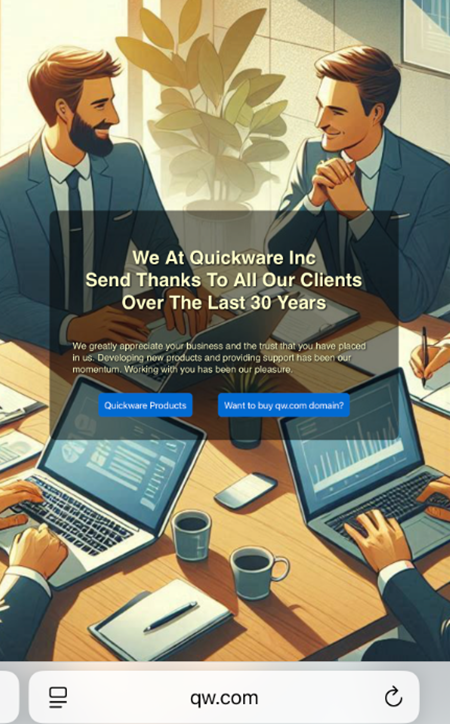 The 30-year-old two-letter domain QW.com has been successfully sold through DN.com