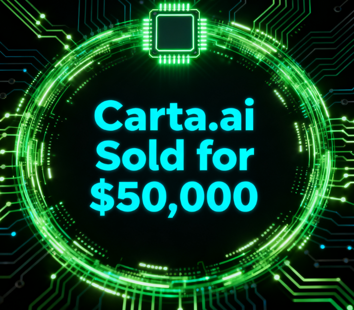 Carta.ai Sold for ,000, Further Upgrading its Domain Name Strategy