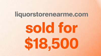 liquorstorenearme.com sold for $18,500 through Afternic