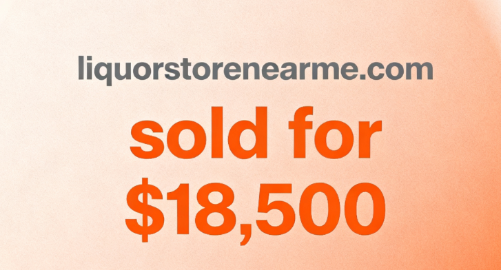 liquorstorenearme.com sold for ,500 through Afternic