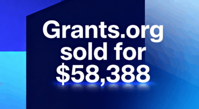 Grants.org sold for $58,388 through GoDaddy