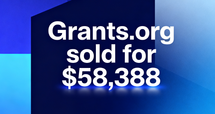 Grants.org sold for ,388 through GoDaddy