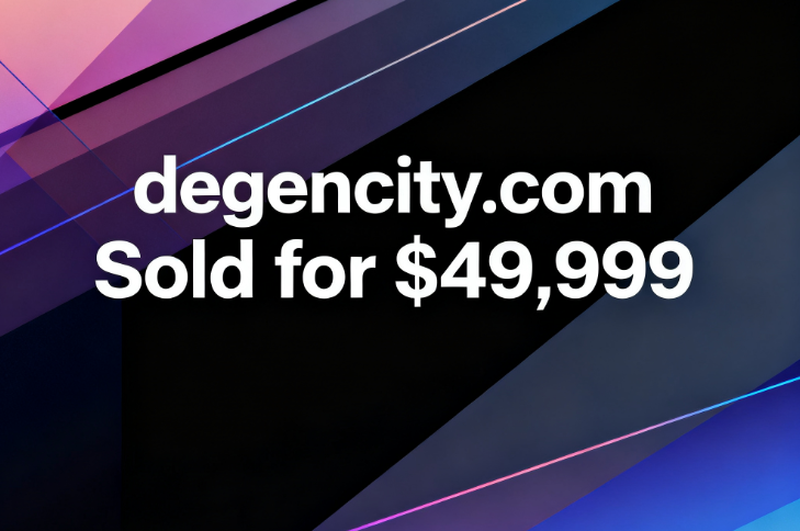 degencity.com Sold for ,999 on Afternic