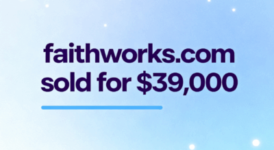 faithworks.com sold for $39,000 through afternic