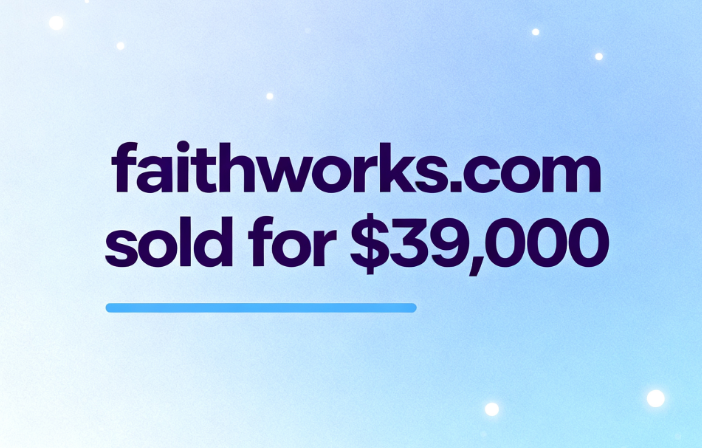 faithworks.com sold for ,000 through afternic