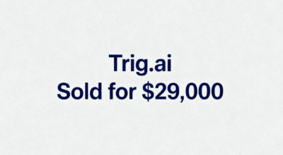 Trig.ai Sold for $29,000 Through Atom.com