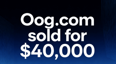 Oog.com sold for $40,000 through GoDaddy's auction platform