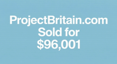 ProjectBritain.com Sold for $96,001, Highlighting Its Brand Value