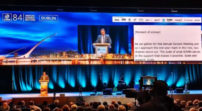 The 2025 ICANN84 Annual General Meeting was held in Dublin, Ireland from October 25 to 30