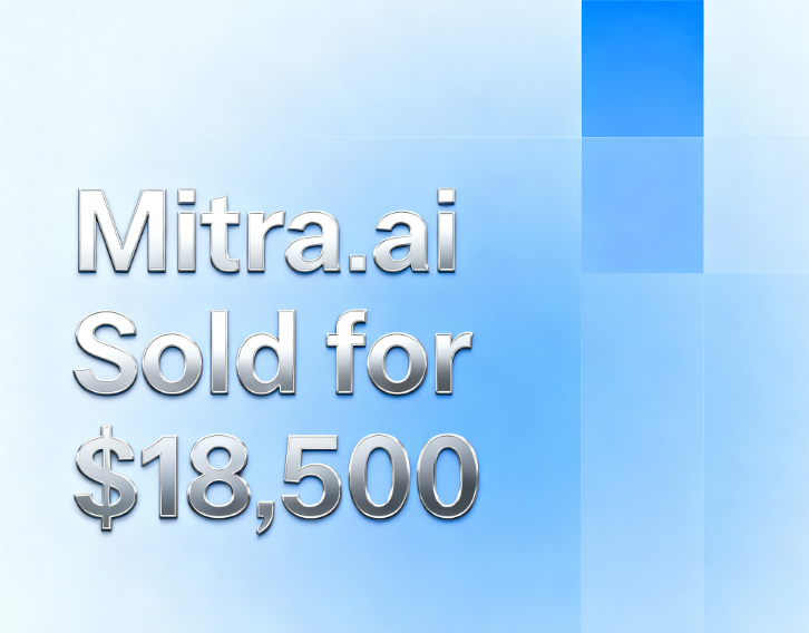 Mitra.ai Sold for ,500, AI Domain Investment Value Continues to Rise