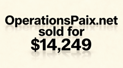 OperationsPaix.net sold for $14,249 through GoDaddy
