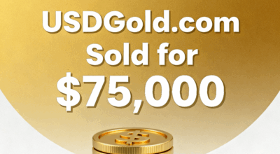 USDGold.com Sold for $75,000 via SecretBrokerage.com