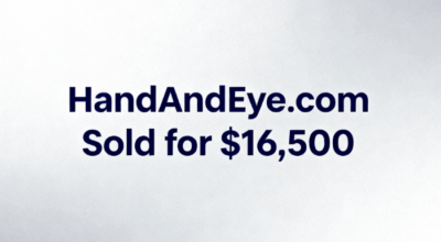 HandAndEye.com Sold for $16,500, Demonstrating Industry Value