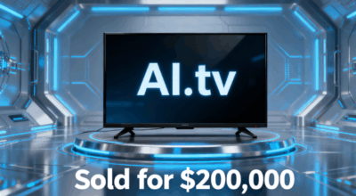 AI.tv Sold for $200,000, Taking the Top Spot on the .tv Domain Sales Chart