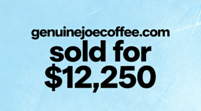 genuinejoecoffee.com sold through GoDaddy for $12,250