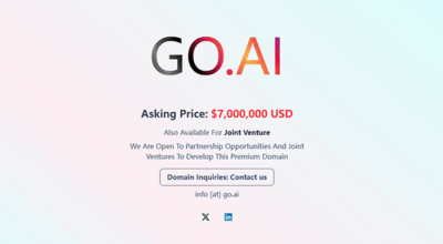 Go.ai's Top AI Domain Name Transaction Failed: $1.4 Million Bid Sudden Withdrawn