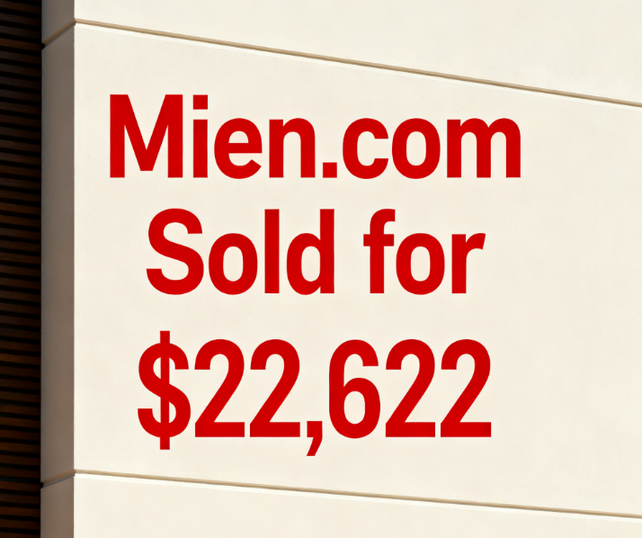 Mien.com Sold for ,622 via Dynadot