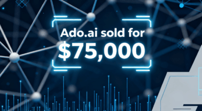 The three-letter domain name Ado.ai sold for $75,000, increasing a hundredfold in six years!