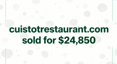 The domain name cuistotrestaurant.com was sold for $24,850 through GoDaddy