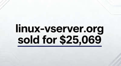 The domain linux-vserver.org was sold for $25,069 through GoDaddy
