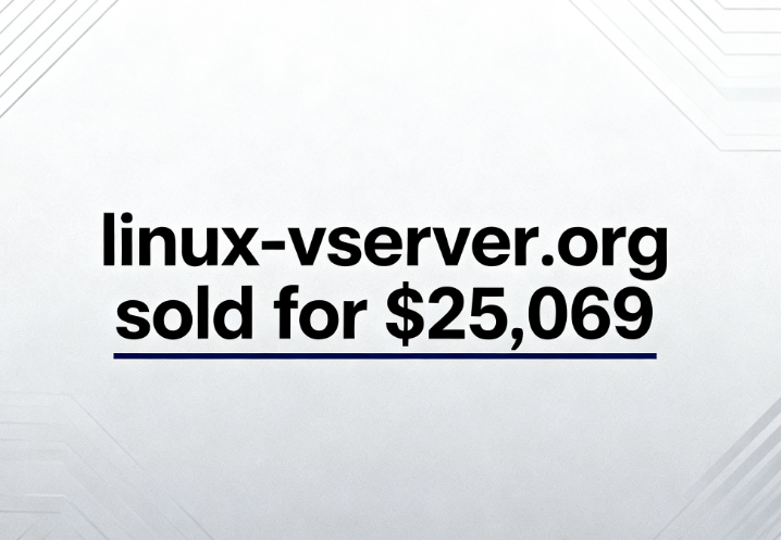 The domain linux-vserver.org was sold for ,069 through GoDaddy