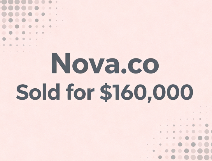 Nova.co Sold for 0,000 via NamePros Lander