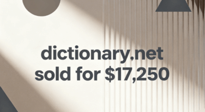 dictionary.net was sold for $17,250 through sedo