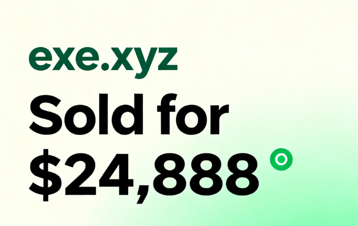 exe.xyz Sold for ,888 via Afternic