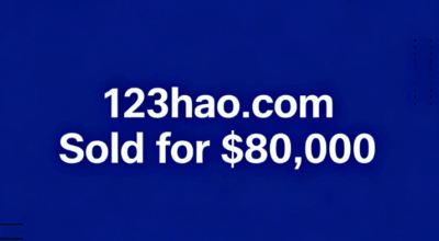 123hao.com Sold for $80,000 via Sedo