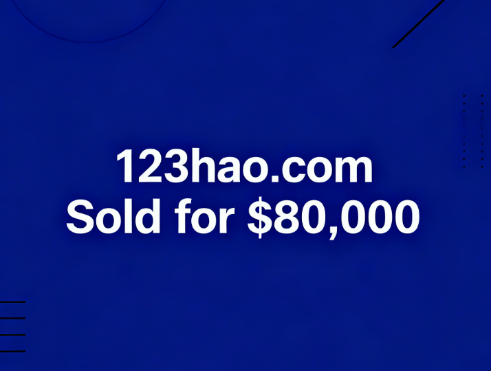 123hao.com Sold for ,000 via Sedo