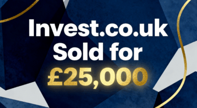 Invest.co.uk Sold for £25,000 via Sedo