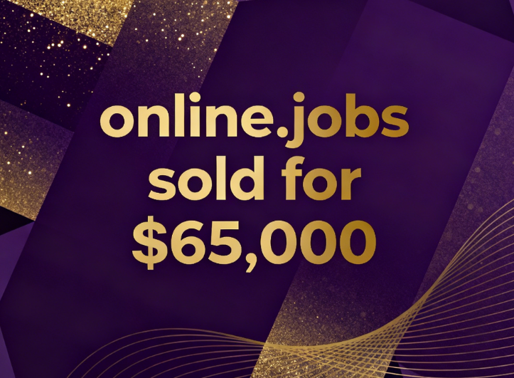 The domain name online.jobs has been sold for ,000, becoming a high-quality asset for remote recruitment