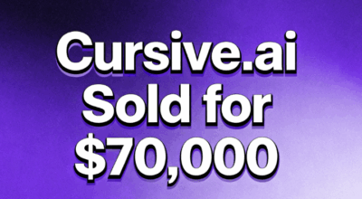 Cursive.ai Sold for $70,000 via Spaceship.com