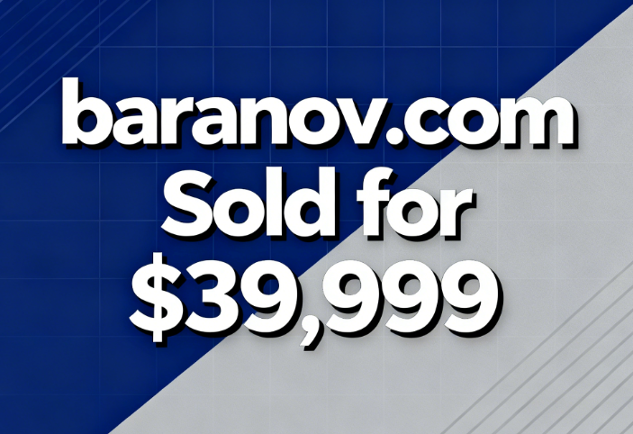 baranov.com Sold for ,999 via Afternic