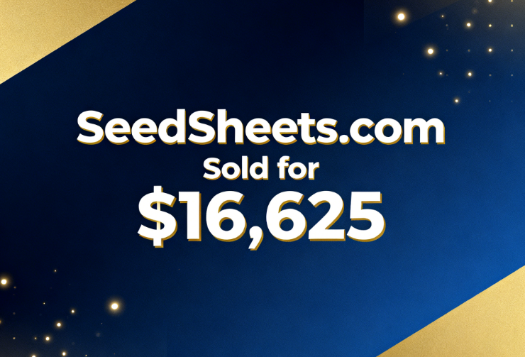 SeedSheets.com Sold for ,625 via GoDaddy Auctions