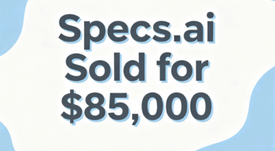 Specs.ai Sold for $85,000 via Spaceship.com