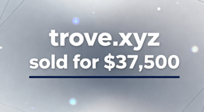 The domain name trove.xyz was sold for $37,500 via Private